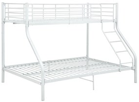 Estrutura de beliche 140x200/90x200 cm metal branco