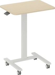 Vinsetto Secretária de pé, mesa para portátil, ajustável em altura, 4 rodas, 65 cm x 48 cm x 108 cm, Amarelo | Aosom Portugal