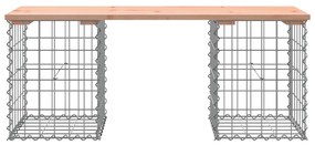 Banco jardim design gabião 103x31x42 cm madeira douglas maciça