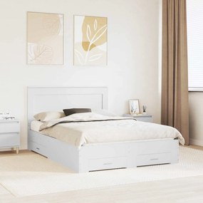 vidaXL Estrutura da Cama com gaveta com cabeceira Madeira processada