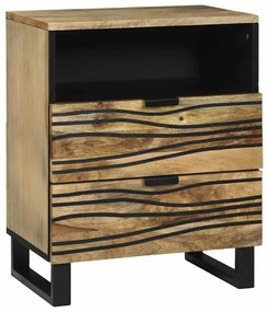 vidaXL Armário de Cabeceira com gaveta Castanho 50 x 33 x 60 cm