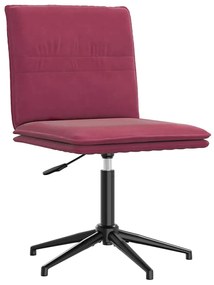 Cadeira de jantar veludo vermelho tinto
