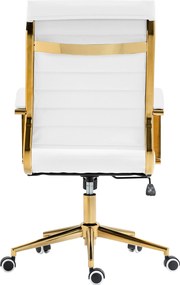 Cadeira de Escritório Havana Couro Sintético Branco