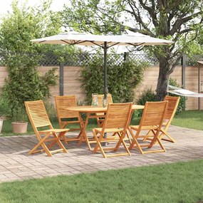 vidaXL Conjunto de Jantar para Jardim com 7 Peças de Madeira Maciça de Acácia