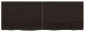 Tampo de mesa 140x50x(2-6) cm carvalho tratado castanho-escuro
