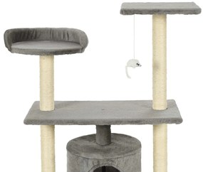 Árvore para gatos c/postes arranhadores sisal 95 cm cinzento