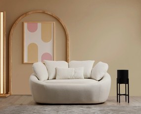 **** Sofá 2 Lugares Midye – Creme – 155x120x67 cm

**