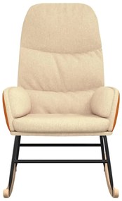 Cadeira de baloiço tecido branco nata