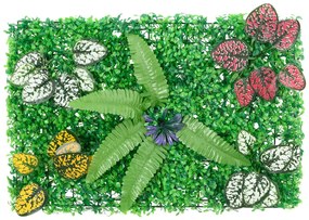Vedação de plantas artificiais 6 pcs 40x60 cm verde