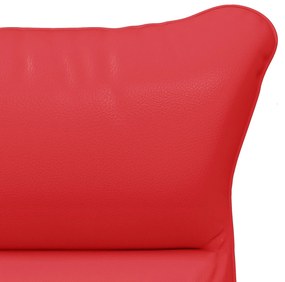 Cadeira Relaxante vidaXL Vermelha em Couro Sintético