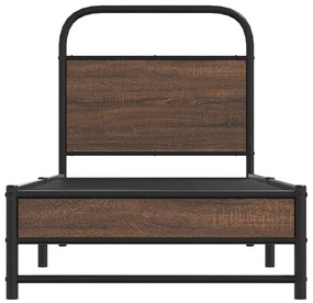 Estrutura cama s/ colchão derivados madeira carvalho castanho