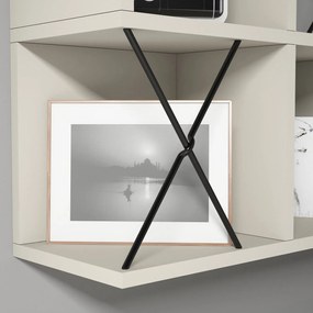 Prateleira Extra – Creme/Preto – 60x60x24 cm