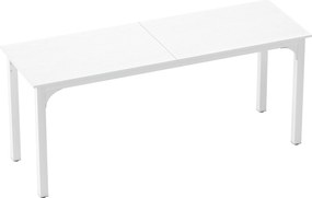 HOMCOM Secretária, secretária de computador 180 cm com tampo grande para 2 pessoas, para trabalho em casa ou estudo, branco | Aosom Portugal