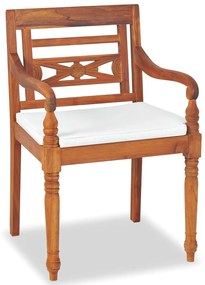 4 pcs conjunto lounge jardim c/ almofadões madeira teca maciça