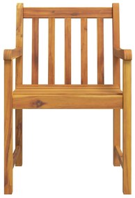 3 pcs conjunto de jantar para jardim madeira de acácia maciça
