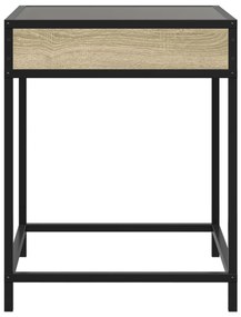 Mesa de centro luzes LED Infinity 40x40x51 cm carvalho sonoma