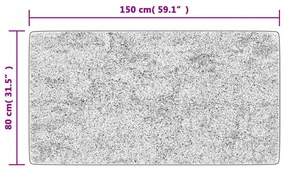 Tapete lavável antiderrapante 80x150 cm bege-claro