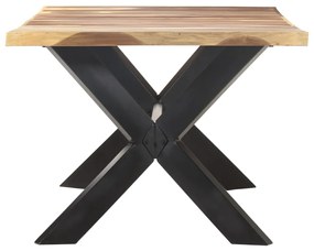Mesa de jantar 200x100x75 cm madeira maciça c/ acabamento a mel
