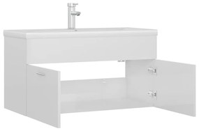 Armário lavatório + lavatório embutido derivados de madeira