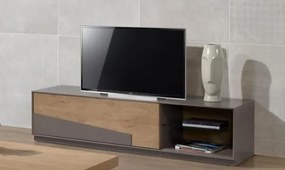 Móvel tv 1 Porta rebátivel - Estrutura madeira frente alto brilho, 140 cm