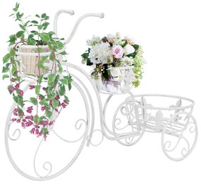 245931 vidaXL Suporte para plantas formato de bicicleta estilo vintage metal