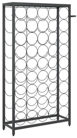 Garrafeira para 45 garrafas 54x18x100 cm ferro forjado preto
