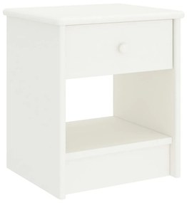 322222 vidaXL Mesa de cabeceira 35x30x40 cm madeira de pinho maciça branco