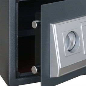 Cofre Eletrônico com Prateleira Cinza Escuro 35x25x25 cm Aço