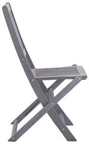 Cadeiras exterior dobráveis c/ almofadões 4 pcs acácia maciça