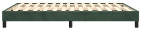Estrutura de cama sem colchão 140x190 cm veludo verde-escuro