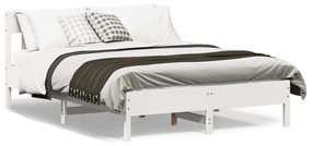 vidaXL Cama sem colchão 120x200 cm madeira de pinho maciça branco