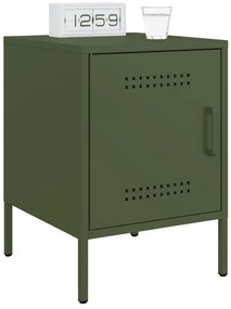 Mesa de cabeceira 36x39x50,5 cm aço verde azeitona