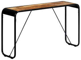 Mesa consola 140x35x76 cm madeira de mangueira maciça áspera