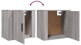 Mesa de cabeceira de parede 50x30x47 cm cinzento sonoma