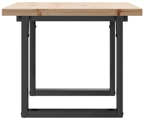 Mesa de centro estrutura em O 80x50x40,5 cm pinho/aço