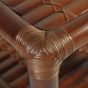 Mesa de cabeceira 40x40x40 cm em bambu castanho escuro