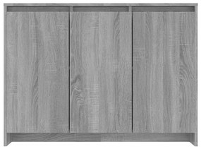 Aparador 102x33x75 cm derivados de madeira cinzento sonoma