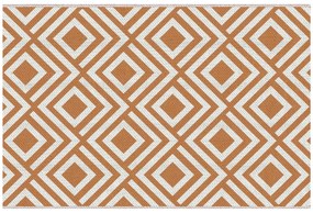 Outsunny Tapete Exterior Reversível Plástico Impermeável Varanda Pátio Campismo Praia Durável 182x274 cm Marrom Branco | Aosom Portugal