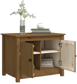 Mesa de centro 71x49x55 cm pinho maciço castanho mel