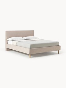 Upholstered Bed Giulia with Wooden Feet