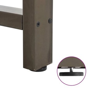 Pés de mesa de bar em aço natural, 2 peças, 60x(100-101) cm, aço