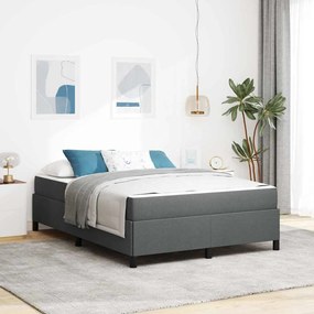 vidaXL Cama Box Cinza escuro, Preto 140 x 200 cm