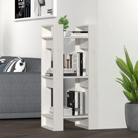 vidaXL Estante/divisória 41x35x91 cm pinho maciço branco