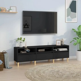 vidaXL Móvel de TV 150x30x44,5 cm derivados de madeira preto