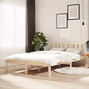 vidaXL Estrutura de cama sem colchão 120x200 cm madeira maciça