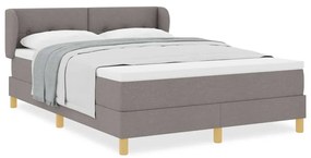 Cama Box com Colchão em Taupe, 140x200 cm, Tecido