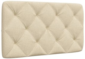 vidaXL Almofadão de cabeceira 80 cm tecido creme