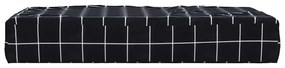 Almofadão móveis paletes 60x60x8 cm tecido oxford xadrez preto