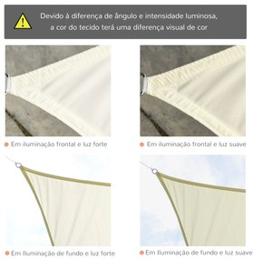 Vela de Sombra Quadrado 3x3 m Toldo Vela de Poliéster com Proteção UV