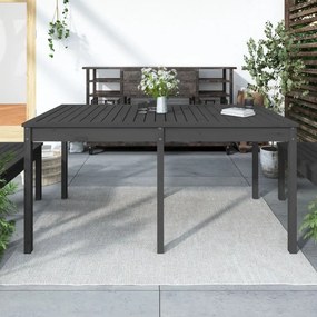 823978 vidaXL Mesa de jardim 159,5x82,5x76cm madeira de pinho maciça cinzento